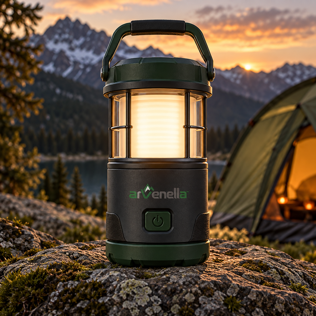 Arvenella™ GlowPeak Rechargeable Lantern