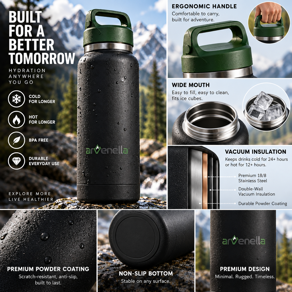 Arvenella™ SummitGuard Insulated Bottle