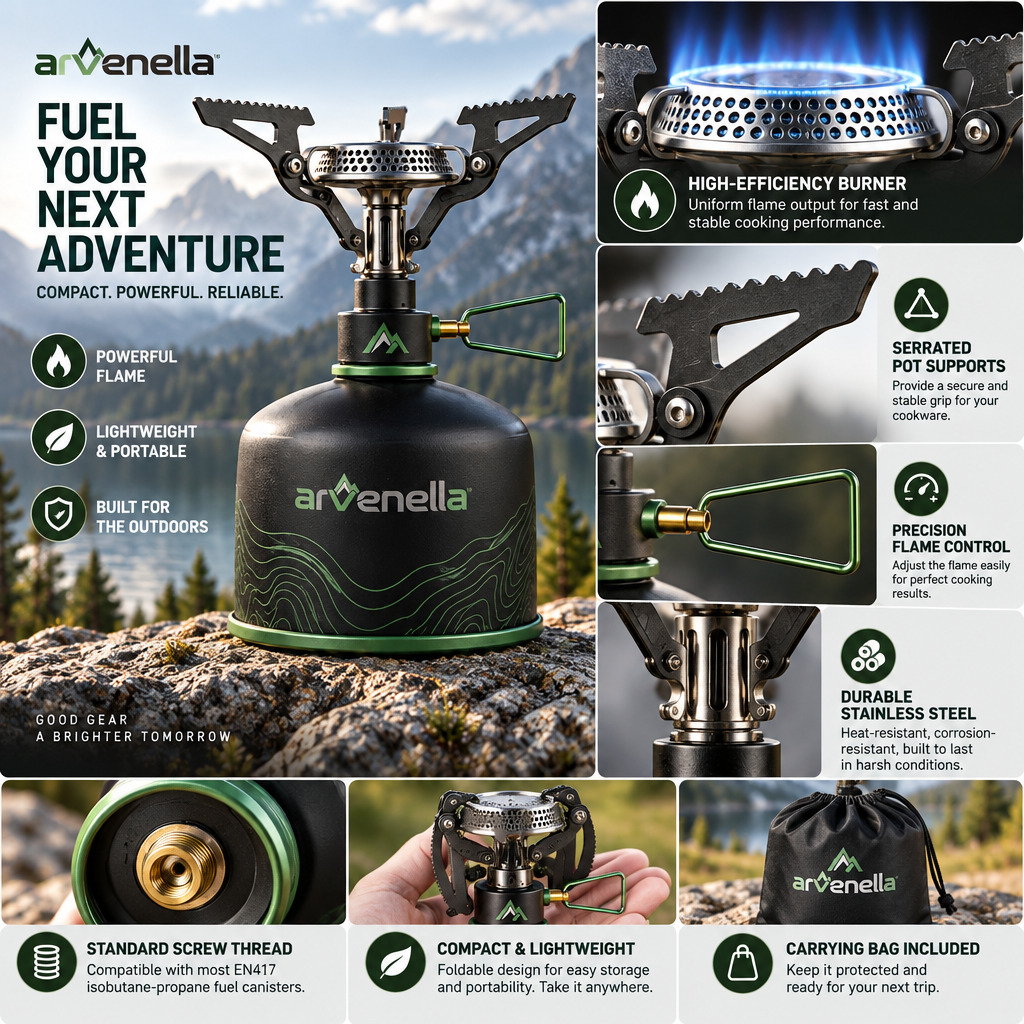 Arvenella™ TrailFlame Portable Camp Stove