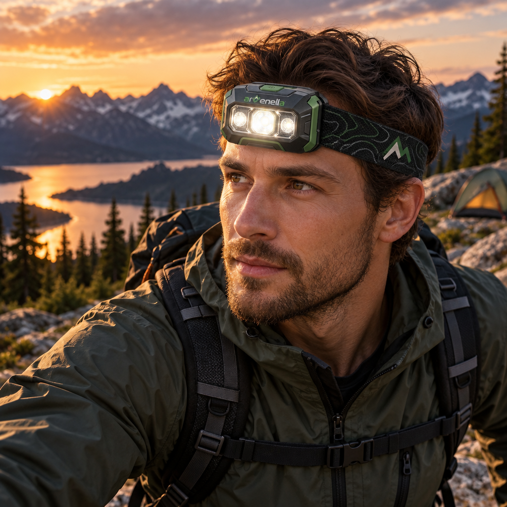 Arvenella™ NightHawk Rechargeable Headlamp