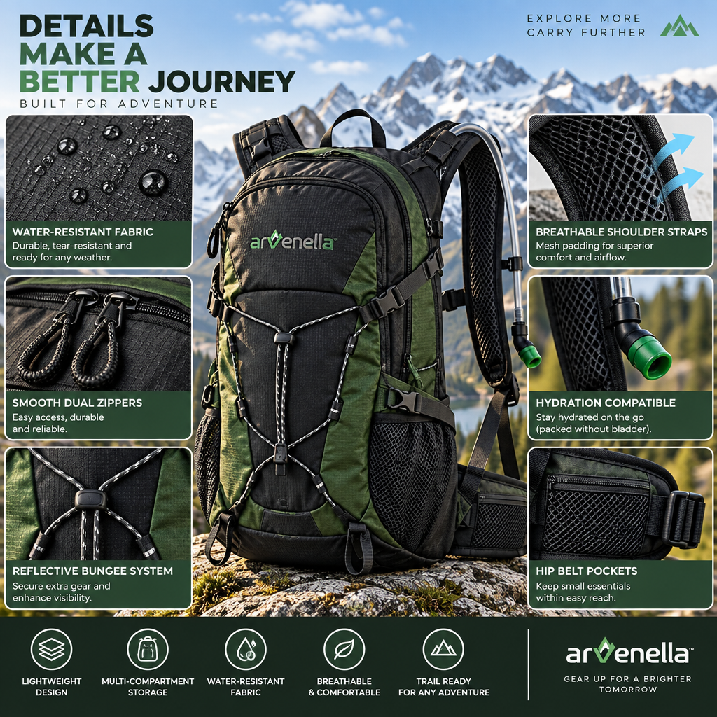 Arvenella™ TrailFlow Hydration Pack